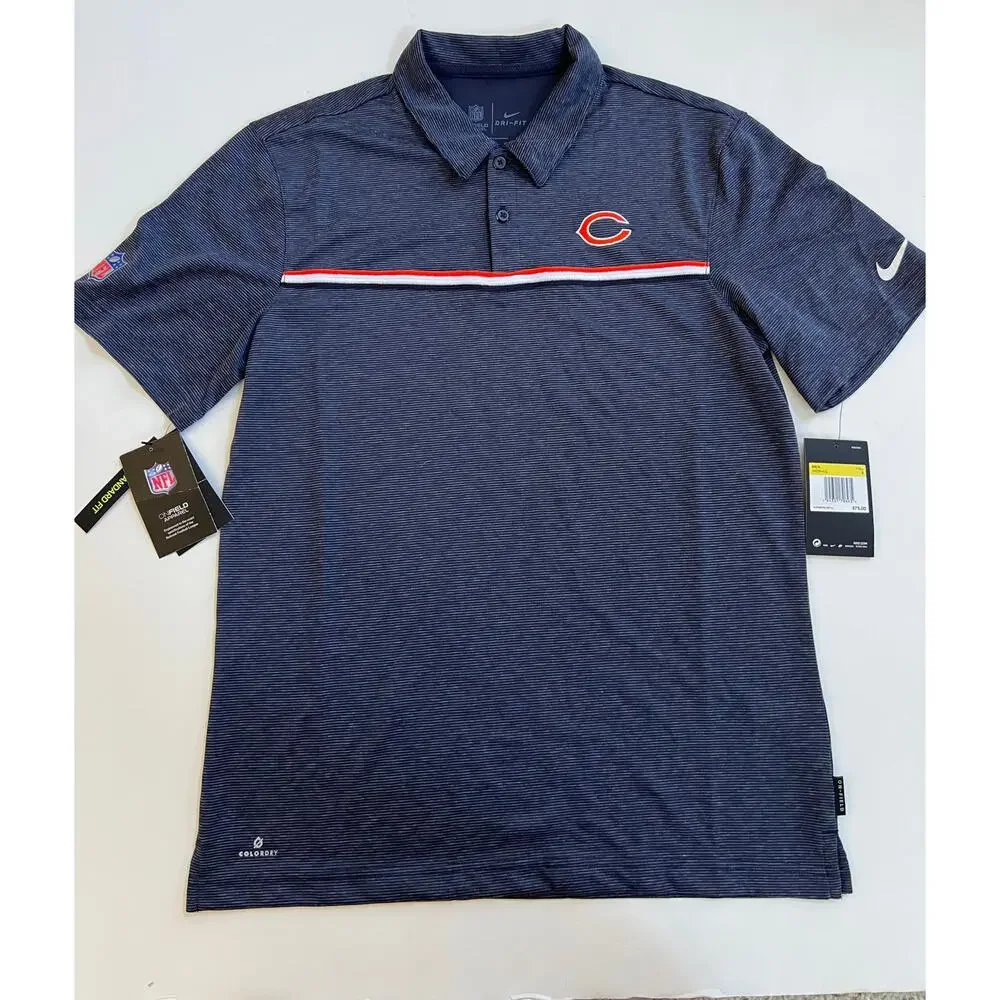 Nike Men’s Chicago Bears Dri-Fit Polo Shirt NKCM-41L Size S NWT